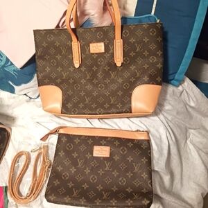 One shoulder bag and one crossbody bag.